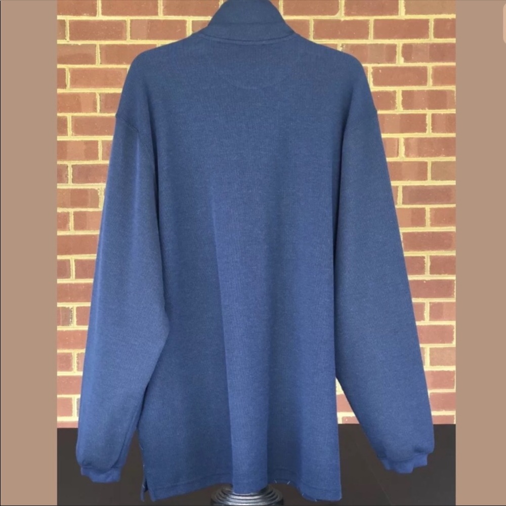 **SOLD* Navy 1/4 Zip Mock Layer Sweater XLT HAGGAR - Picture 5 of 5